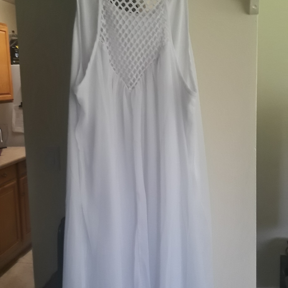 White sheer summer dress.
